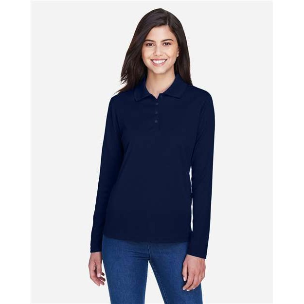 Women's Long Sleeve Piqué Polo - Thumbnail Image