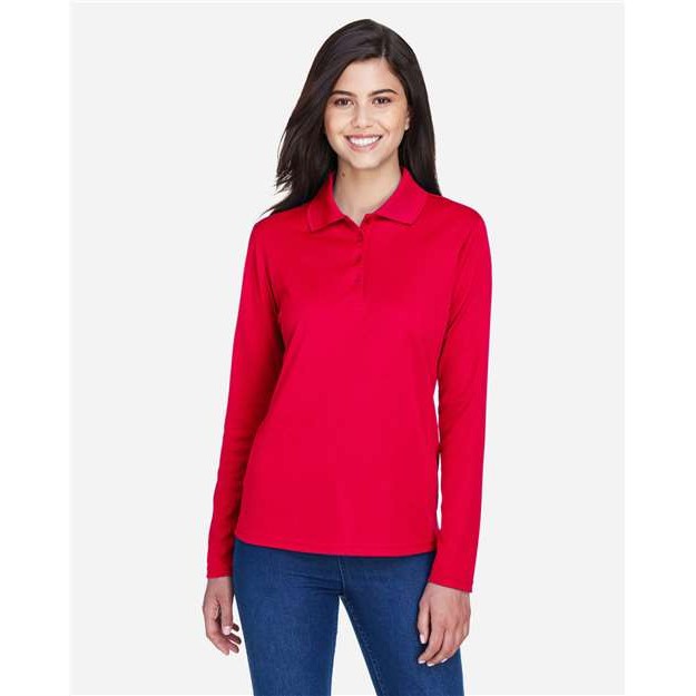 Women's Long Sleeve Piqué Polo - Thumbnail Image