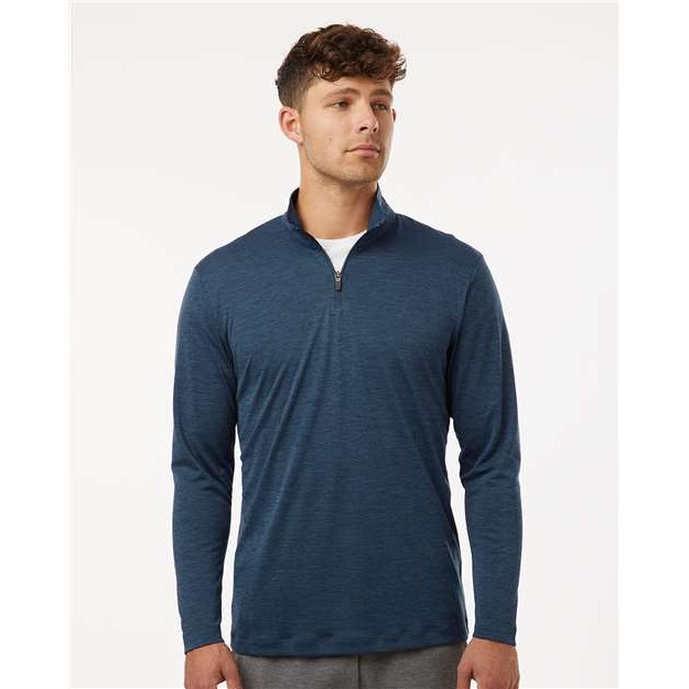 Men's Performance Mélange Quarter-Zip Pullover - Thumbnail Image