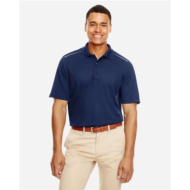 Men's Radiant Performance Piqué Polo with Reflective Piping - Thumbnail Image