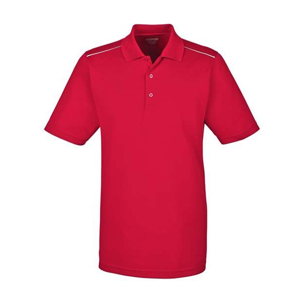 Men's Radiant Performance Piqué Polo with Reflective Piping - Thumbnail Image