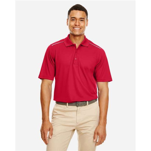Men's Radiant Performance Piqué Polo with Reflective Piping - Thumbnail Image