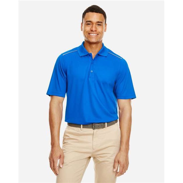 Men's Radiant Performance Piqué Polo with Reflective Piping - Thumbnail Image