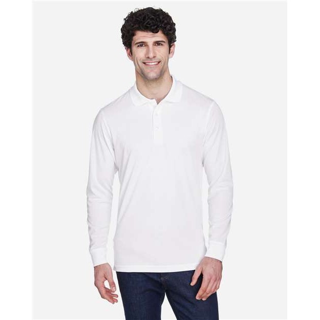 Men's Pinnacle Performance Long Sleeve Piqué Polo - Thumbnail Image