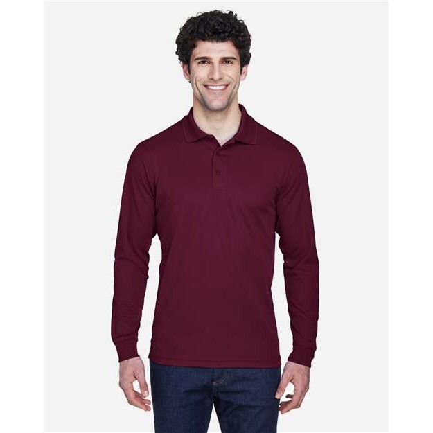 Men's Pinnacle Performance Long Sleeve Piqué Polo - Thumbnail Image