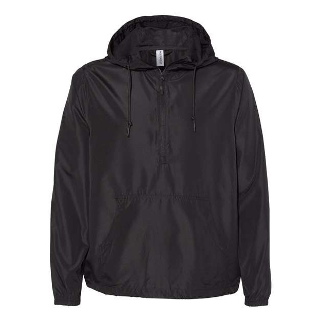 Unisex Lightweight Quarter-Zip Windbreaker Pullover Jacket - Thumbnail Image