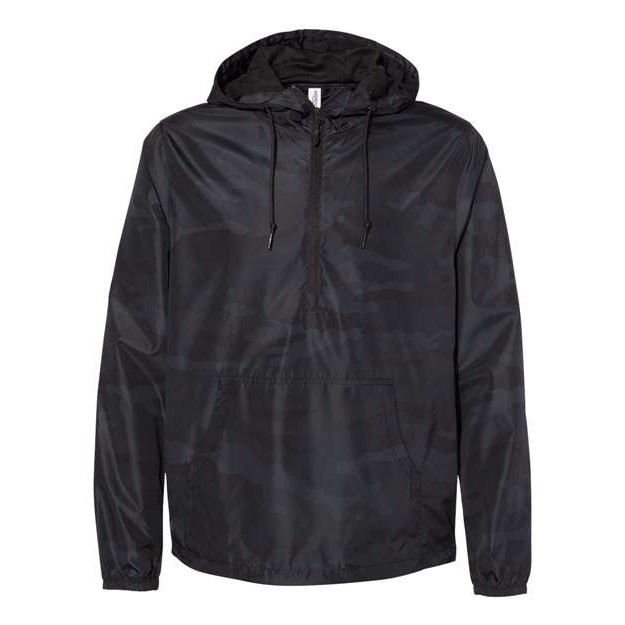 Unisex Lightweight Quarter-Zip Windbreaker Pullover Jacket - Thumbnail Image