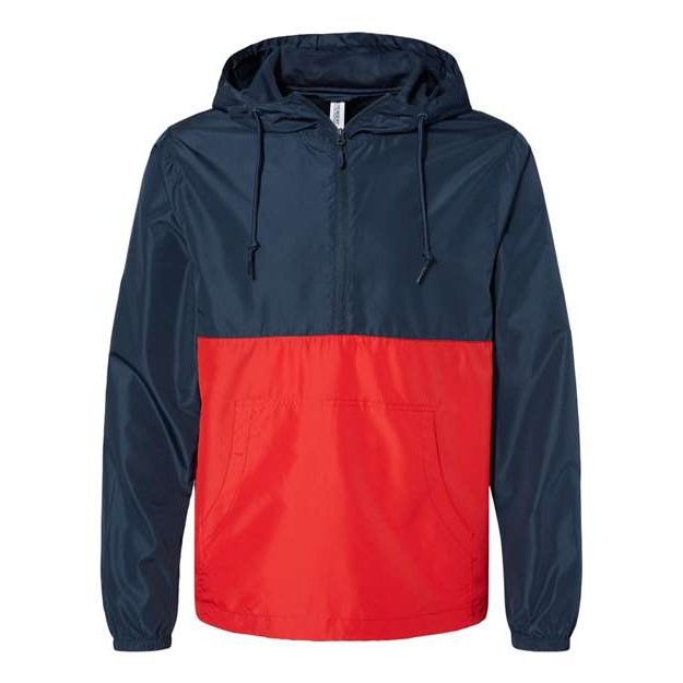 Unisex Lightweight Quarter-Zip Windbreaker Pullover Jacket - Thumbnail Image