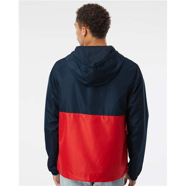 Unisex Lightweight Quarter-Zip Windbreaker Pullover Jacket - Thumbnail Image