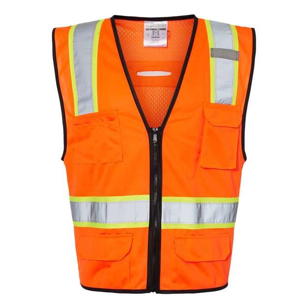 Unisex 6 Pocket Contrast Class 2 Vest - Thumbnail Image
