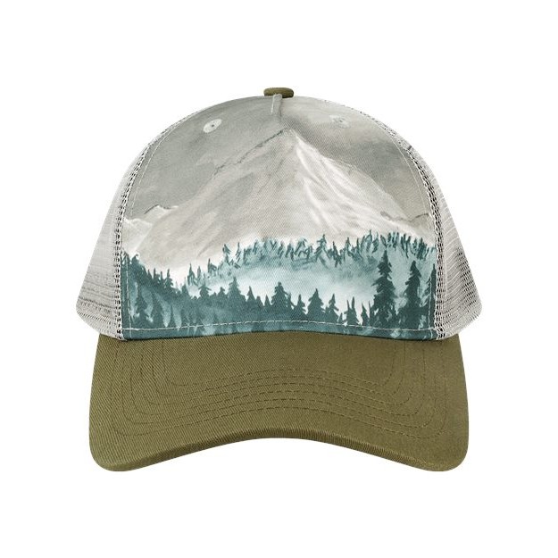 Printed Five-Panel Trucker Cap - Thumbnail Image
