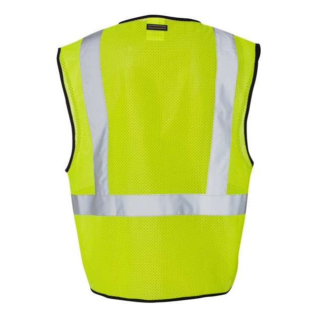 Unisex Single Pocket Zipper Mesh Class 2 Vest - Thumbnail Image