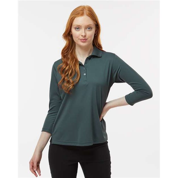 Women's Lady Palm Three-Quarter Sleeve Polo - Thumbnail Image