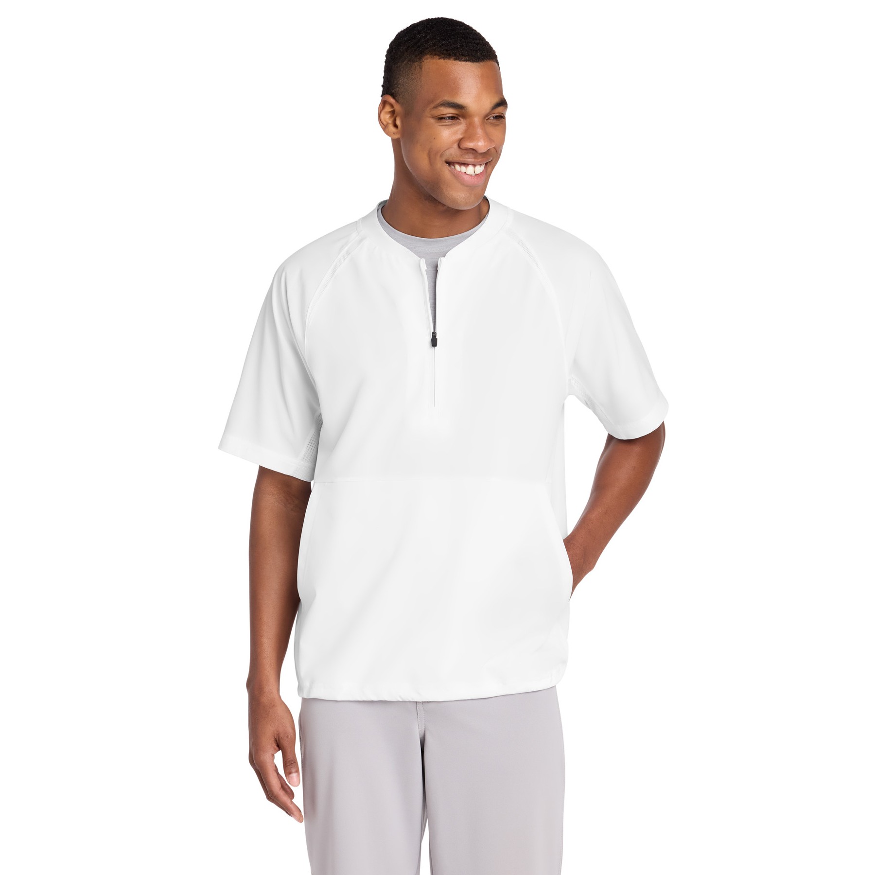 Repeat 1/2-Zip Short Sleeve Jacket - Thumbnail Image