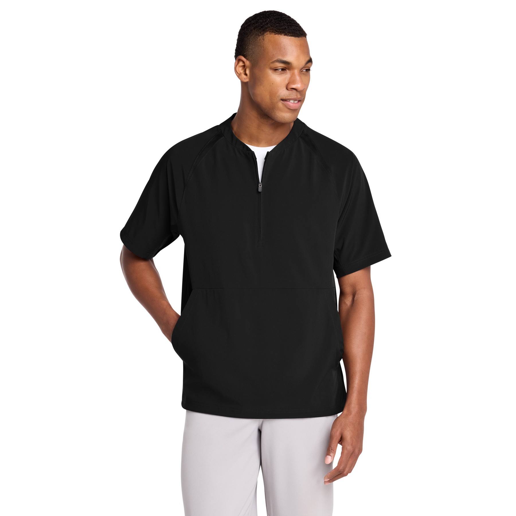 Repeat 1/2-Zip Short Sleeve Jacket - Thumbnail Image