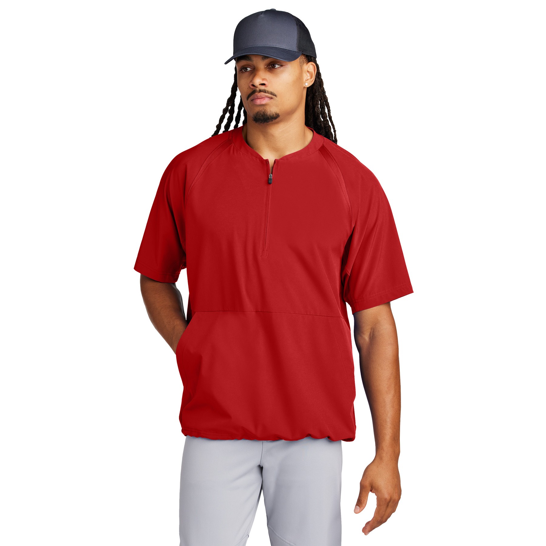 Repeat 1/2-Zip Short Sleeve Jacket - Thumbnail Image
