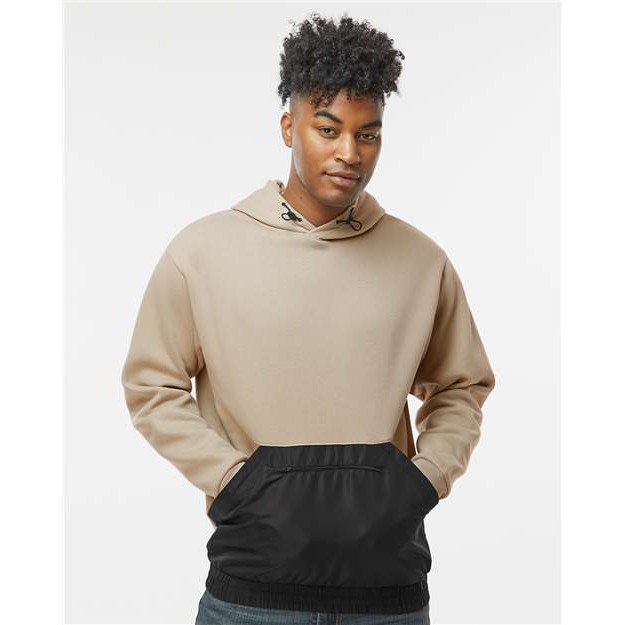 Unisex Mixed Media Hooded Sweatshirt - Thumbnail Image