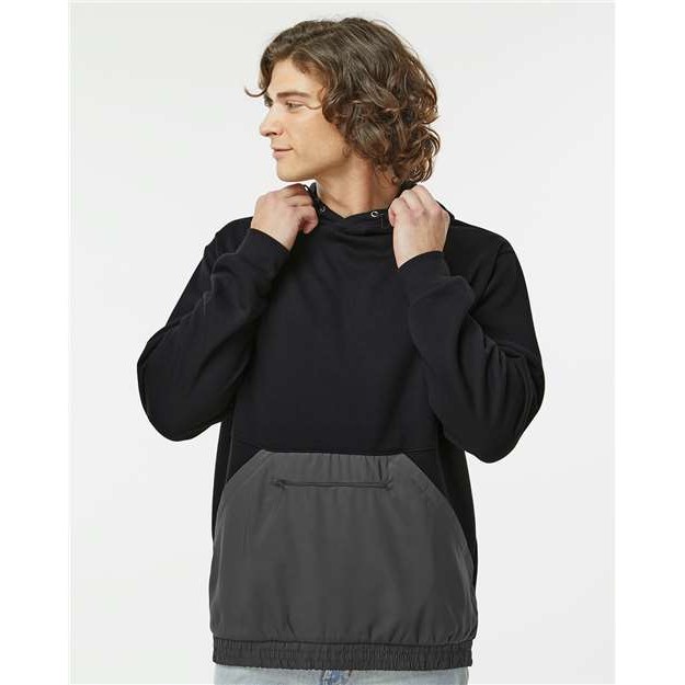 Unisex Mixed Media Hooded Sweatshirt - Thumbnail Image