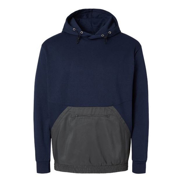 Unisex Mixed Media Hooded Sweatshirt - Thumbnail Image