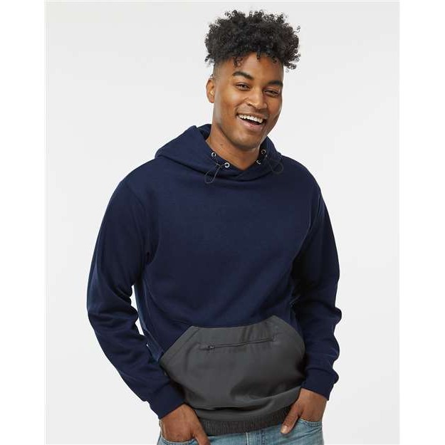 Unisex Mixed Media Hooded Sweatshirt - Thumbnail Image