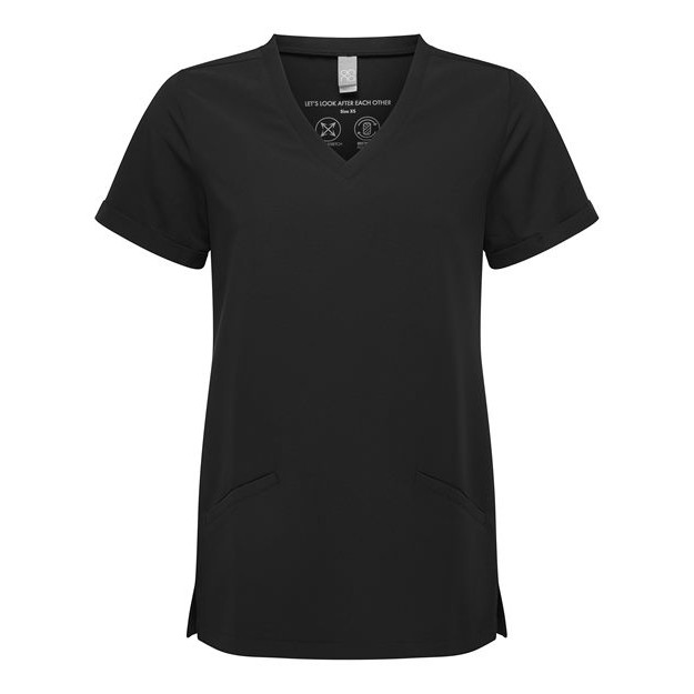 Women's Invincible V-Neck Stretch Scrub Top - Thumbnail Image