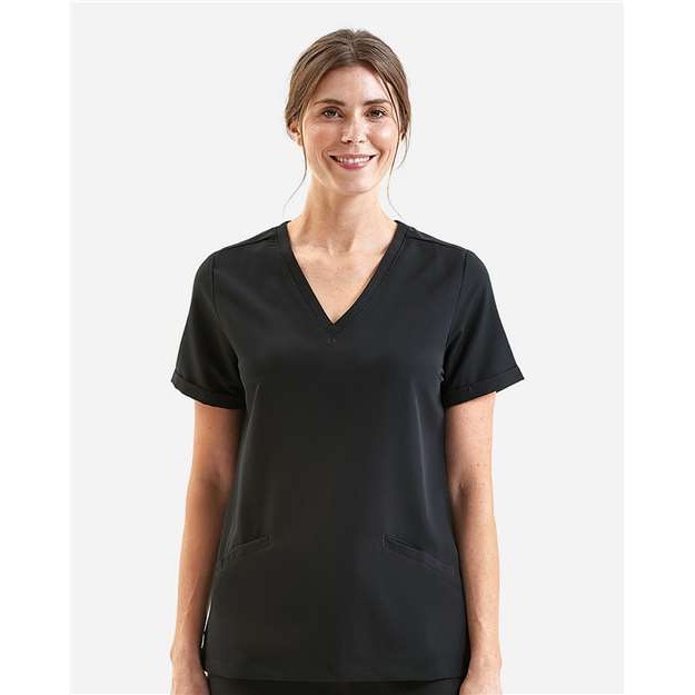 Women's Invincible V-Neck Stretch Scrub Top - Thumbnail Image