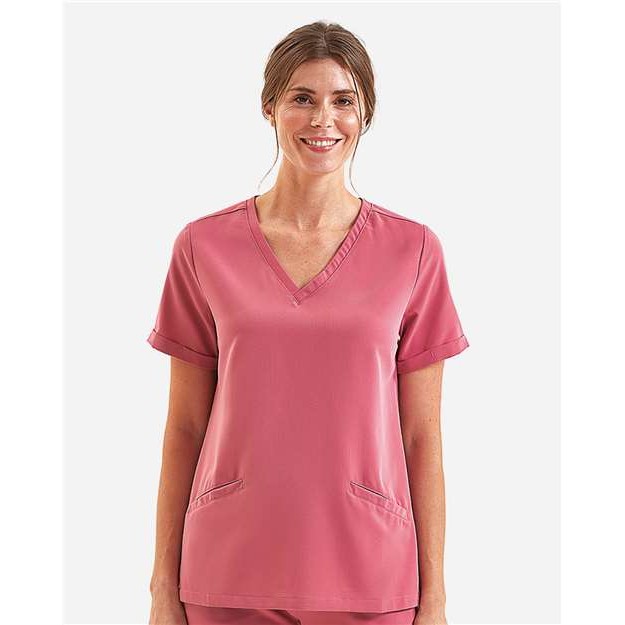 Women's Invincible V-Neck Stretch Scrub Top - Thumbnail Image
