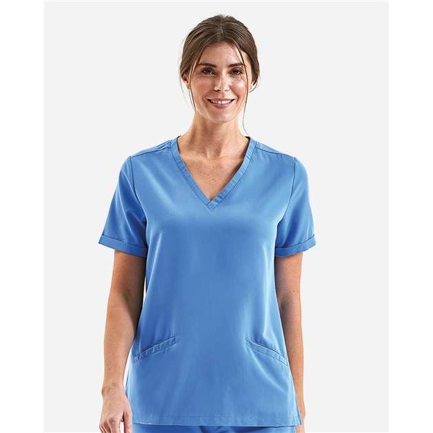 Women's Invincible V-Neck Stretch Scrub Top - Thumbnail Image