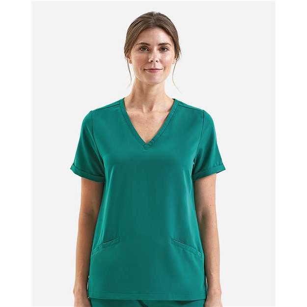 Women's Invincible V-Neck Stretch Scrub Top - Thumbnail Image