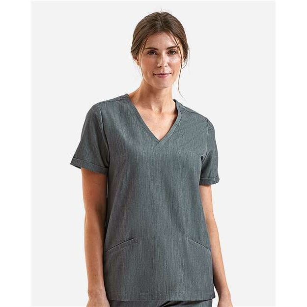 Women's Invincible V-Neck Stretch Scrub Top - Thumbnail Image