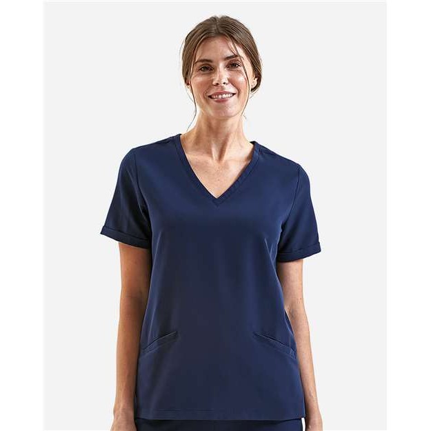 Women's Invincible V-Neck Stretch Scrub Top - Thumbnail Image