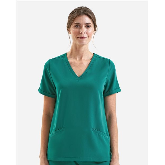Women's Invincible V-Neck Stretch Scrub Top - Thumbnail Image