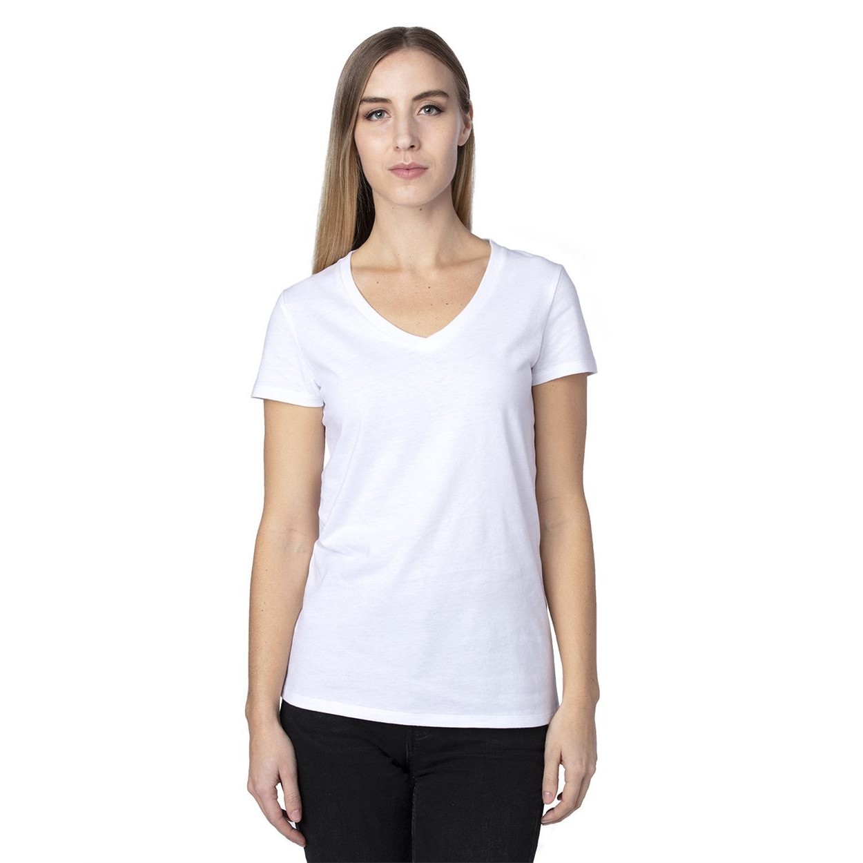 Women's Ultimate CVC V-Neck T-Shirt - Thumbnail Image