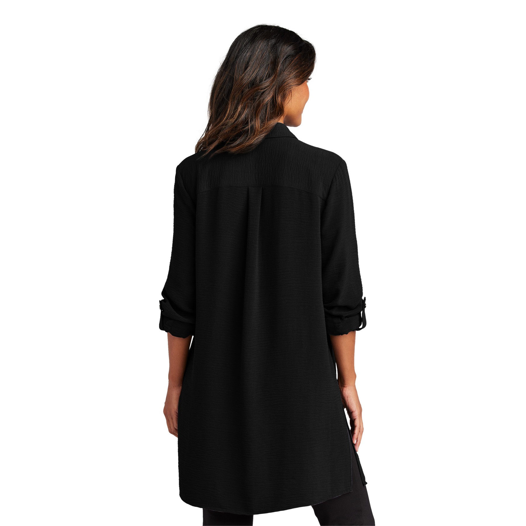 Women's Textured Crepe Long Tunic - Thumbnail Image