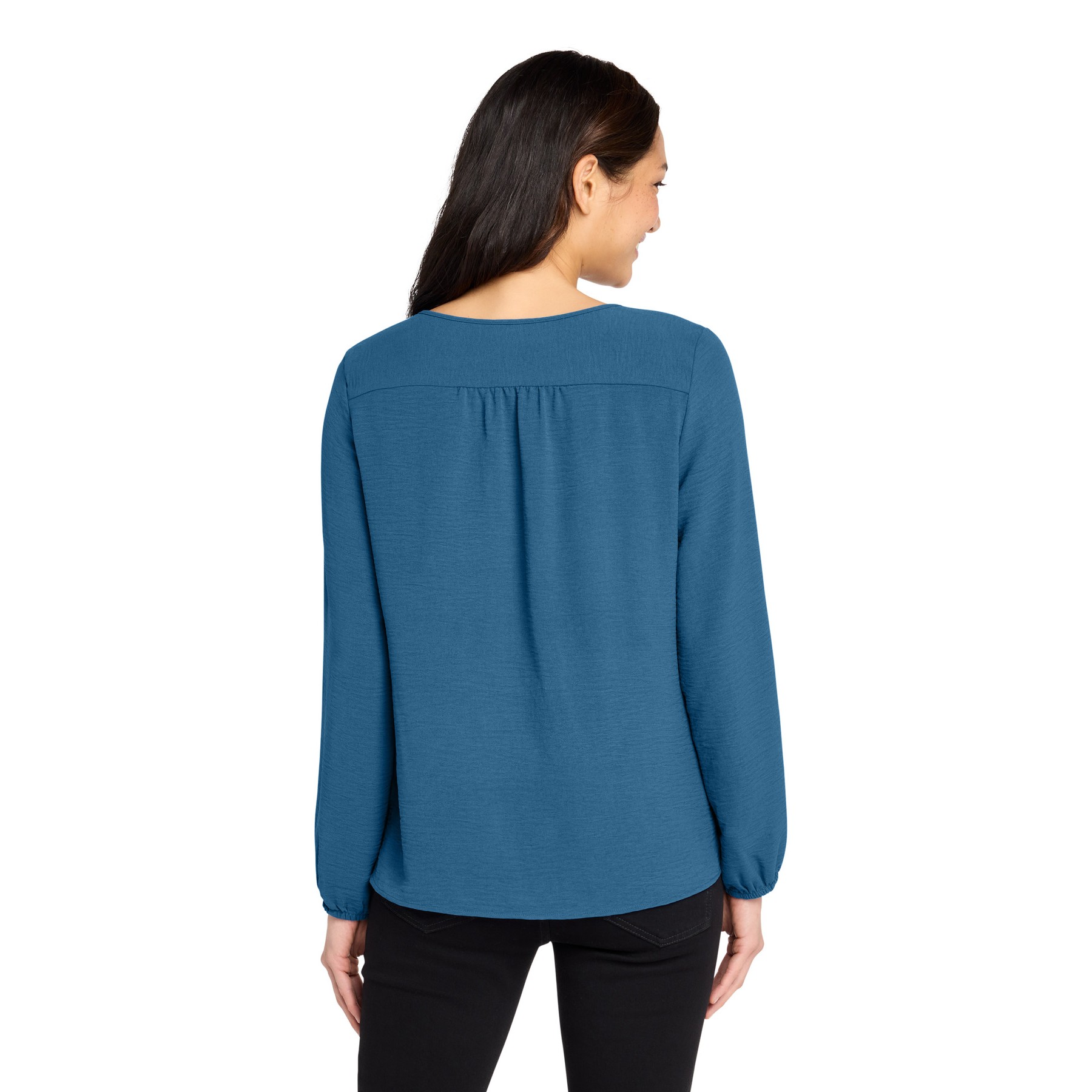 Women's Textured Crepe Blouse - Thumbnail Image