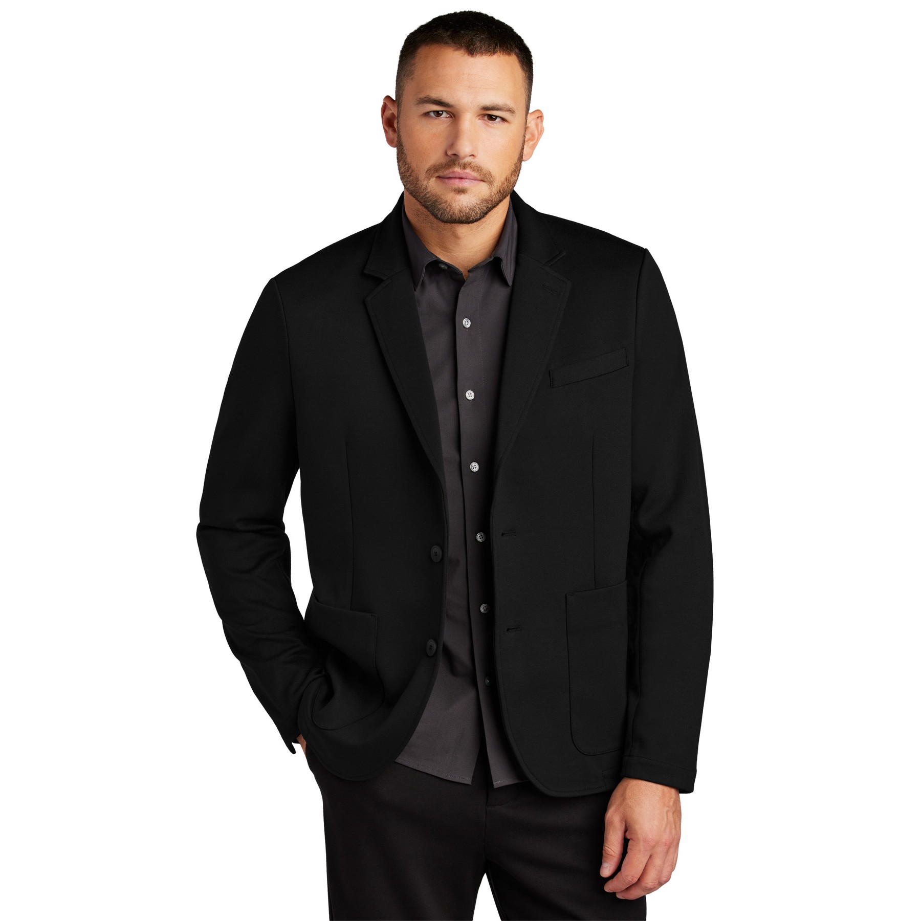 Relaxed Knit Blazer - Thumbnail Image
