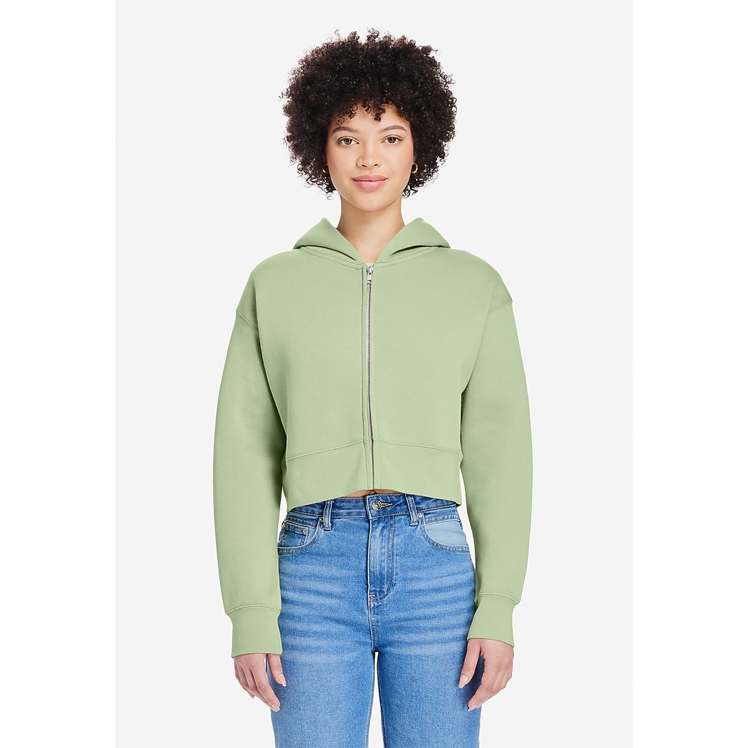 Womens Relaxed Crop Zip - Thumbnail Image
