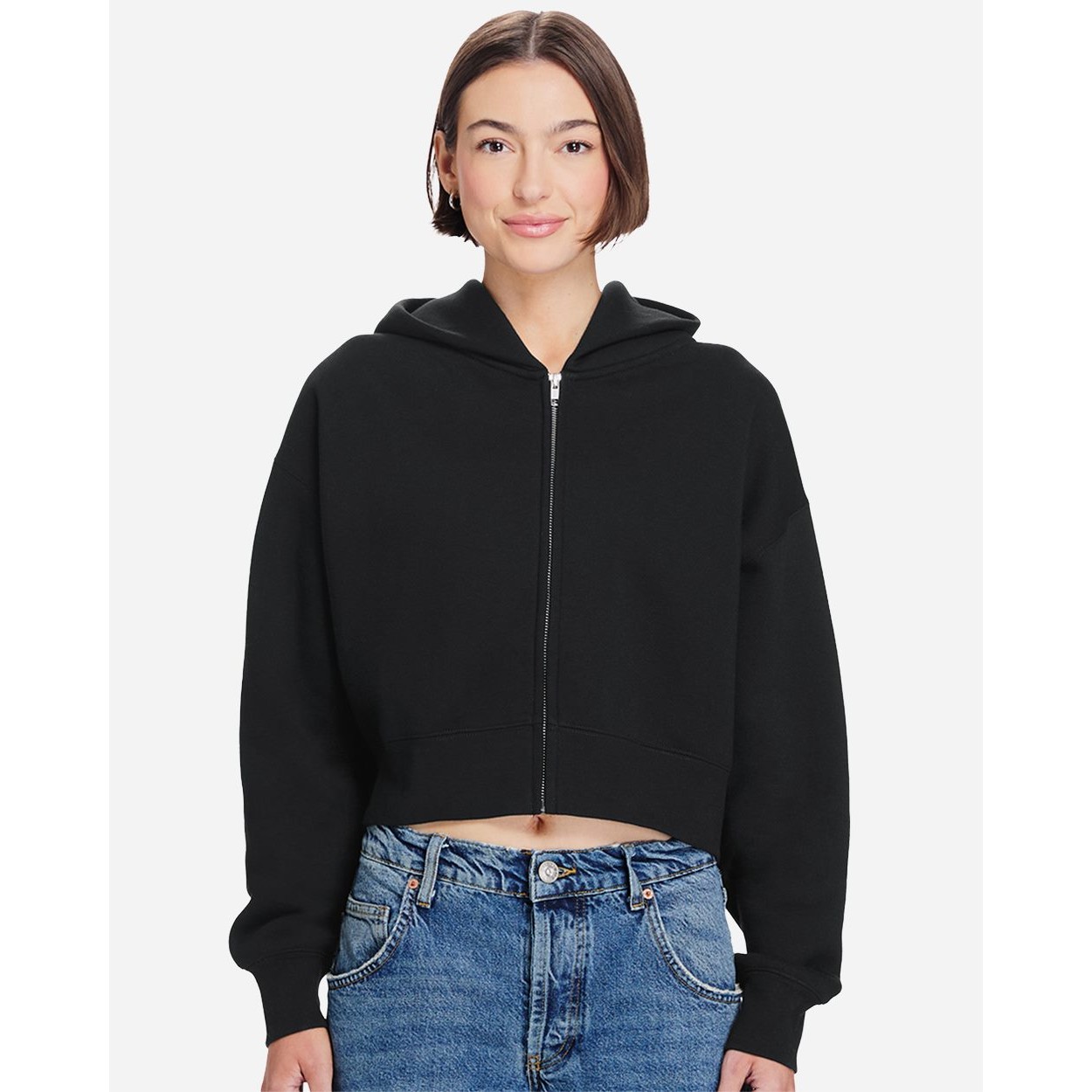 Womens Relaxed Crop Zip - Thumbnail Image