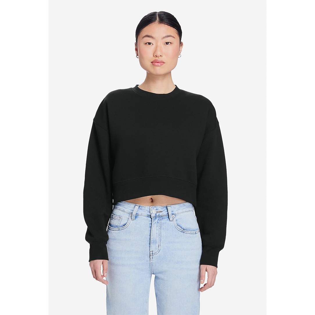 Womens Relaxed Crop Crewneck - Main Image