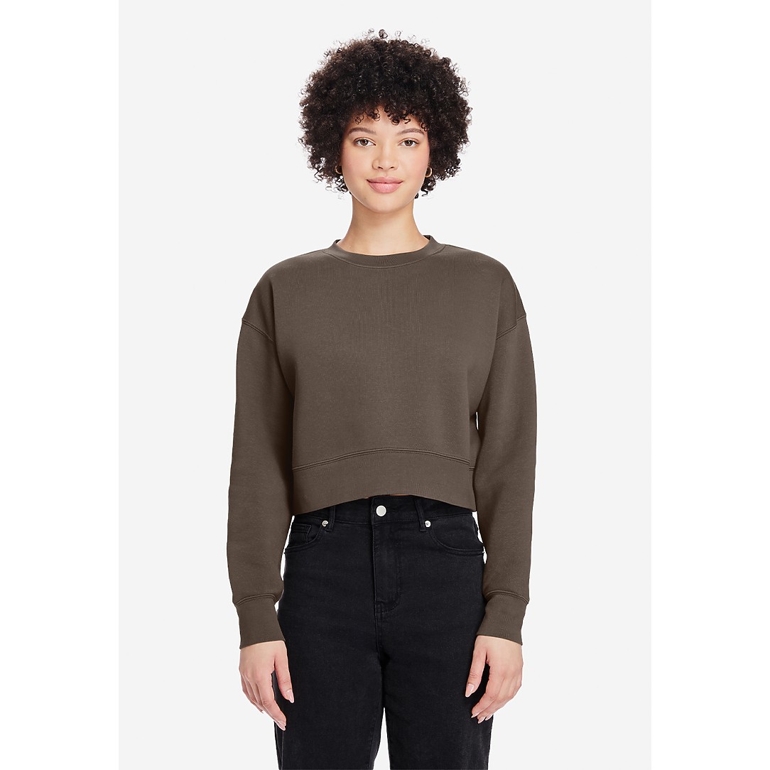 Womens Relaxed Crop Crewneck - Thumbnail Image