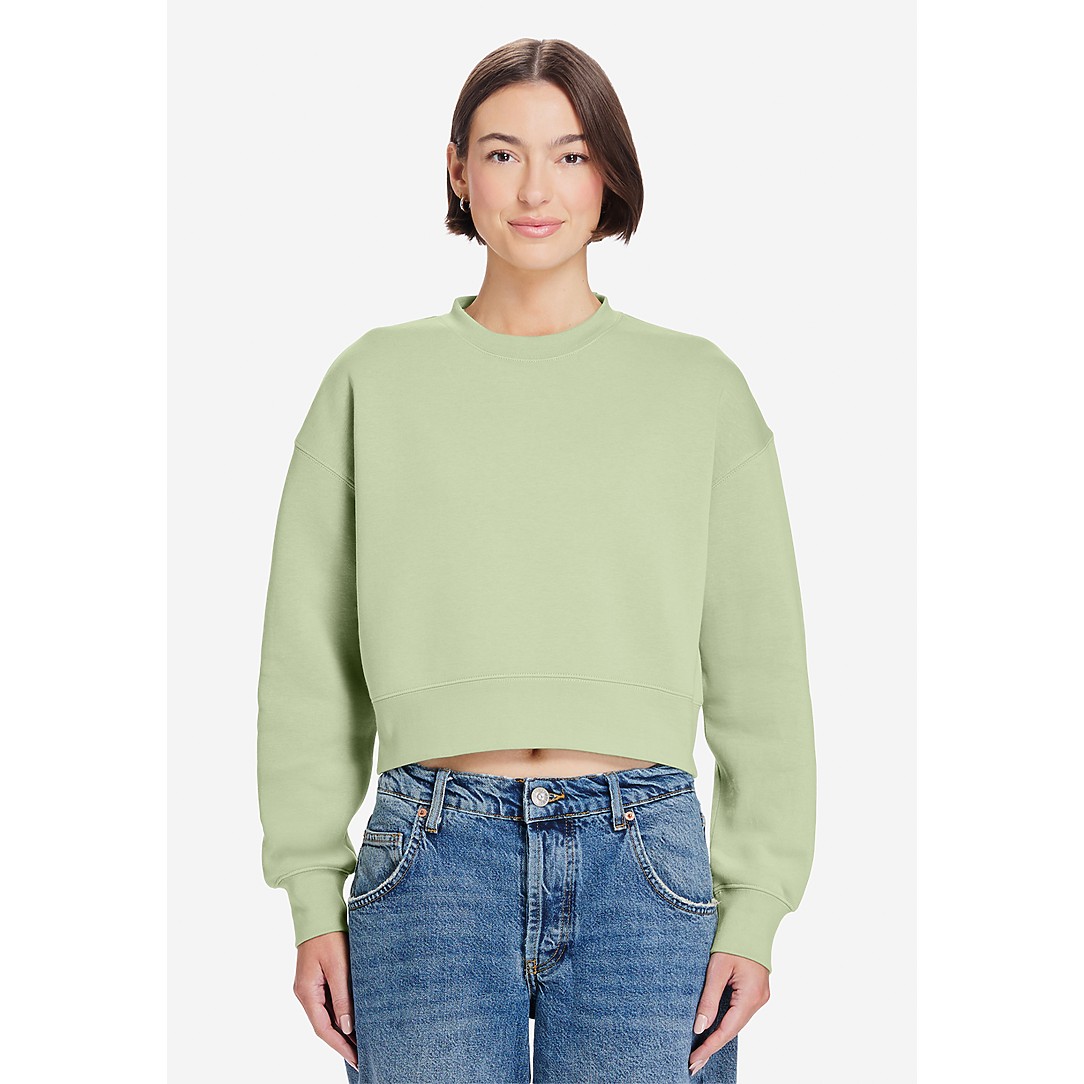 Womens Relaxed Crop Crewneck - Thumbnail Image