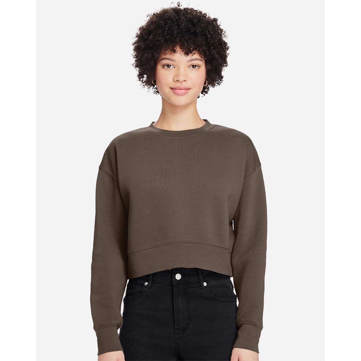 Womens Relaxed Crop Crewneck - Thumbnail Image