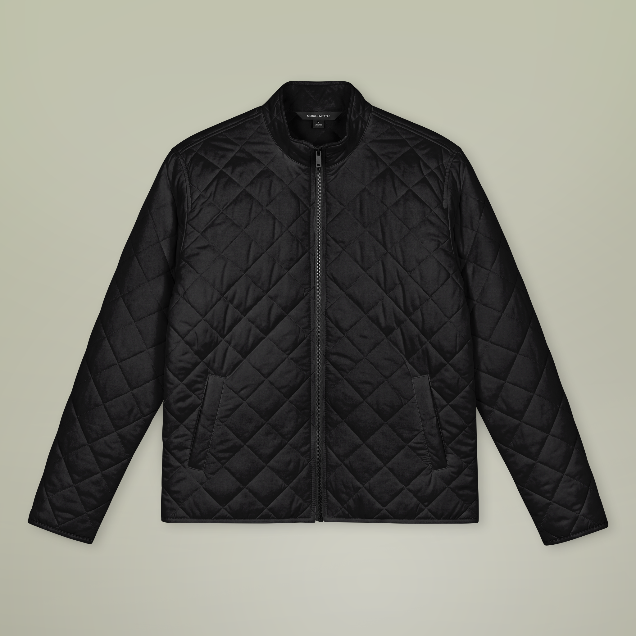 Men's Quilted Full-Zip Jacket (Embroidery) - Thumbnail Image