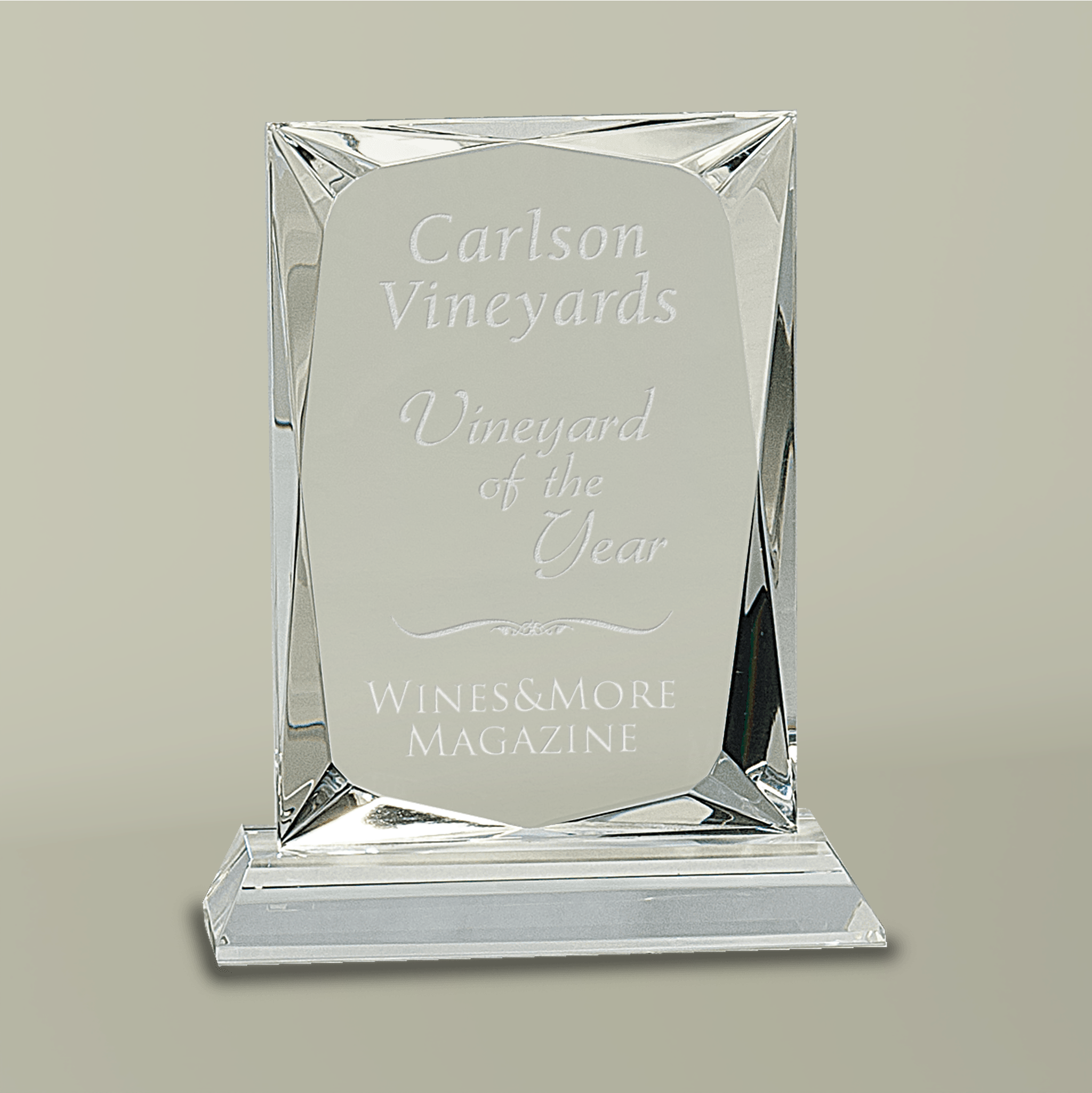 Rectangle Shaped Clear Crystal Award (Engraving) - Thumbnail Image