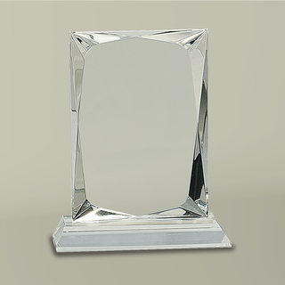 Rectangle Shaped Clear Crystal Award (Engraving)
