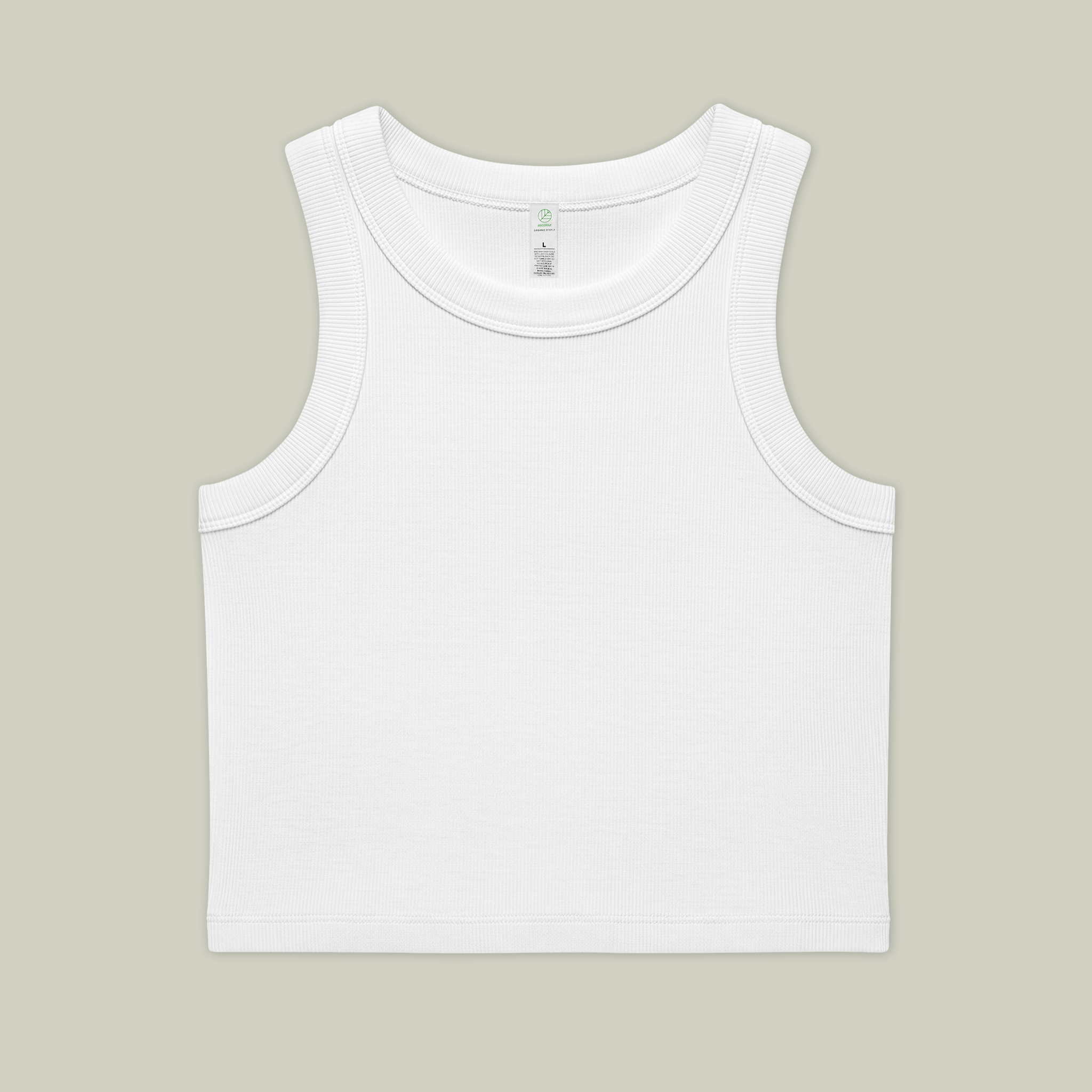 Women's Organic Rib Crop Tank - Main Image