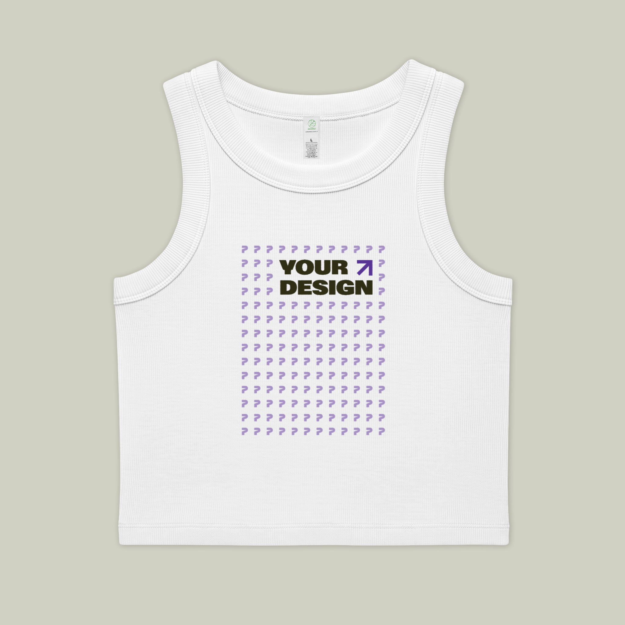 Women's Organic Rib Crop Tank - Thumbnail Image