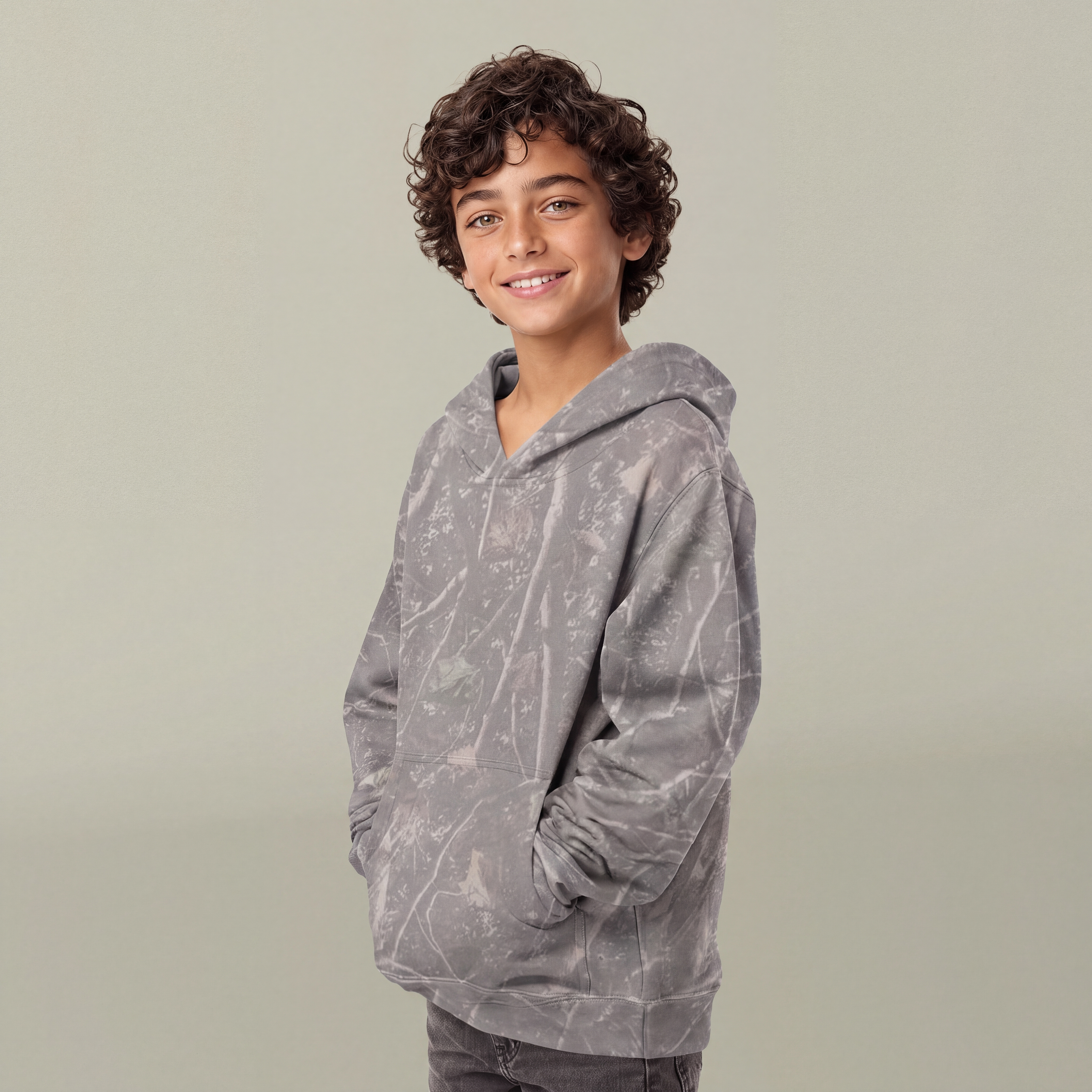 Youth Midweight Hooded Sweatshirt - Thumbnail Image