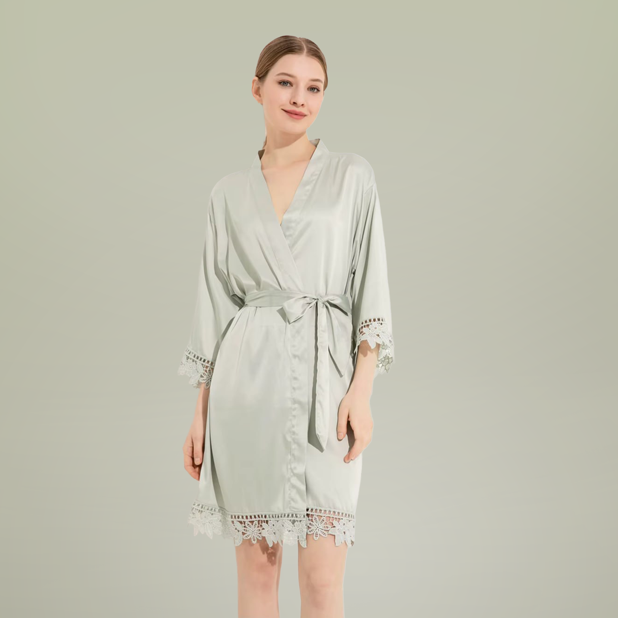 Satin Bridal Robe - Thumbnail Image