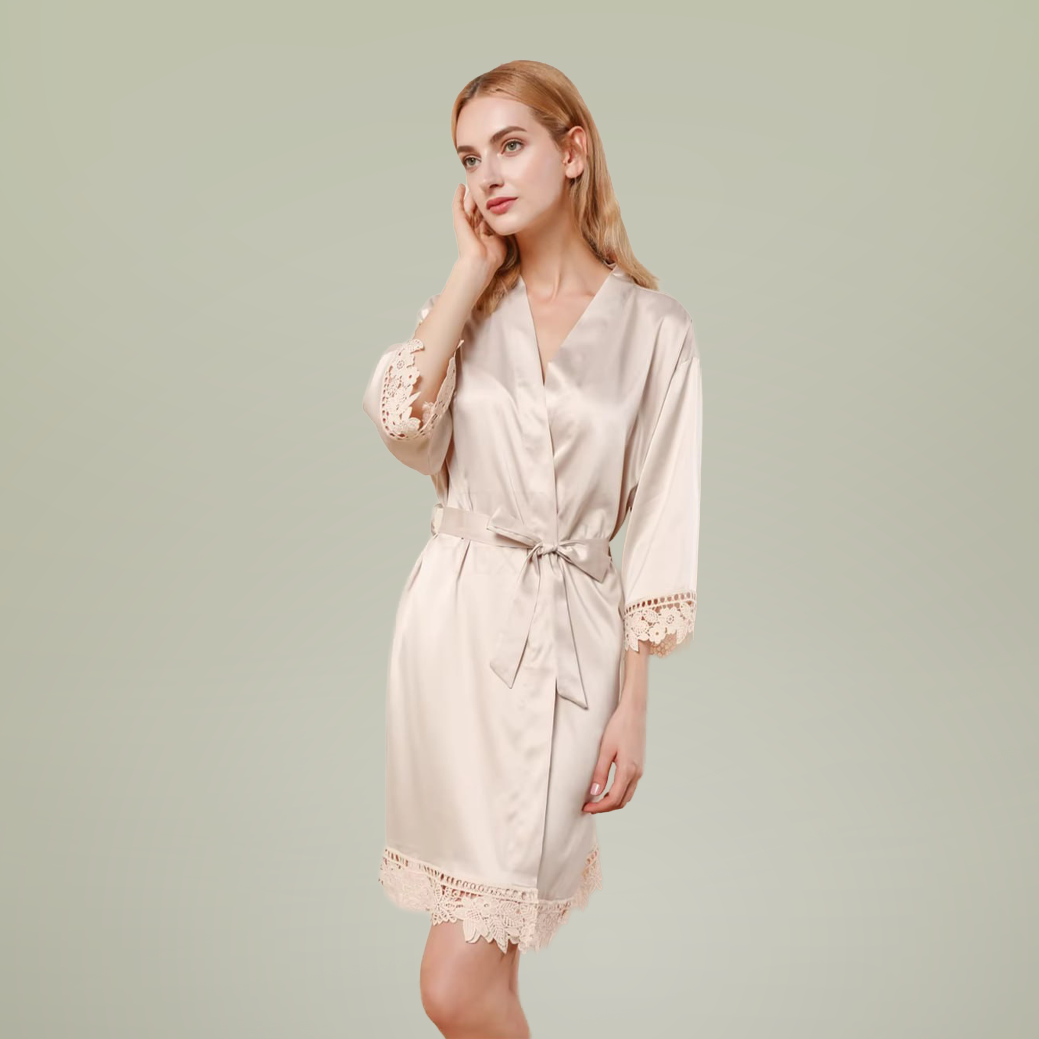 Satin Bridal Robe - Thumbnail Image